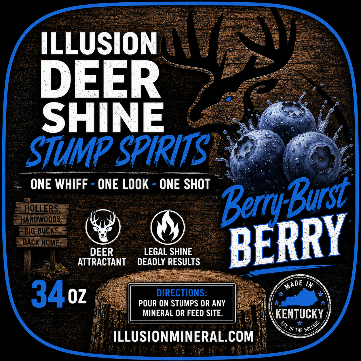 Deer Shine “Stump Spirits” Liquid Deer Attractant (34oz)