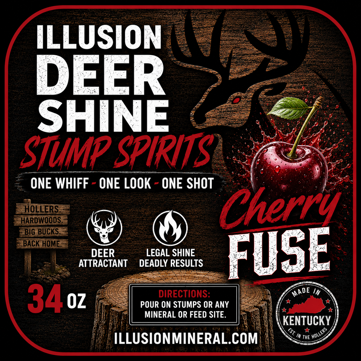 Deer Shine “Stump Spirits” Liquid Deer Attractant (34oz)