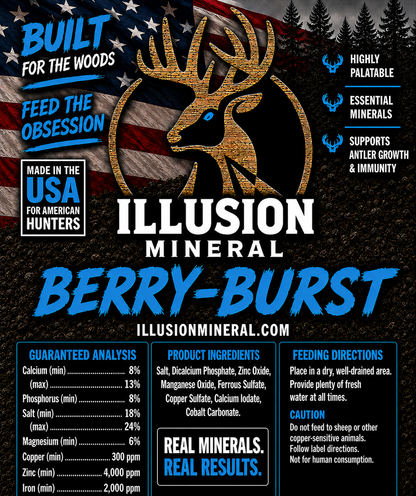 Illusion Mineral – Premium Deer Mineral for Antler Growth & Whitetail Herd Health