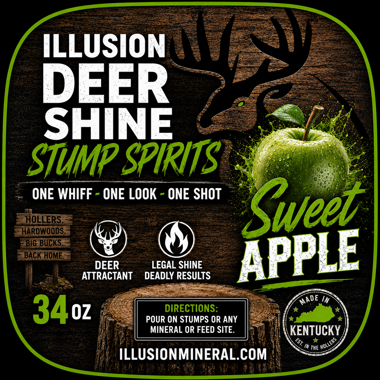 Deer Shine “Stump Spirits” Liquid Deer Attractant (34oz)